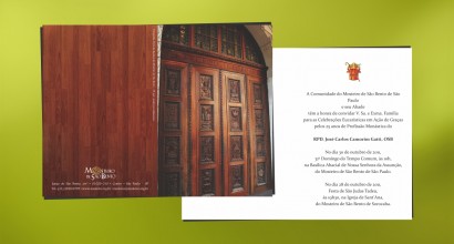 Convite e Postal Jubileu Mosteiro de São Bento