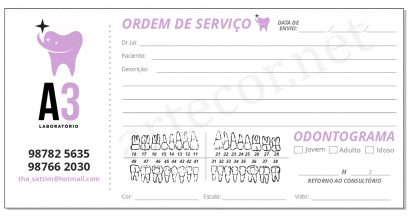 Ordem de Serviço para Laboratórios com Odontograma